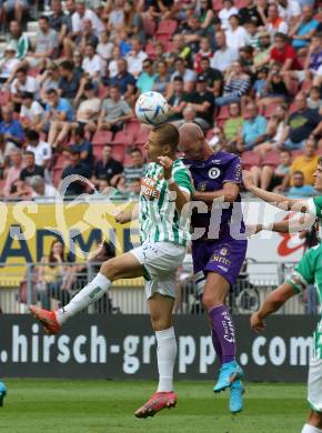 Fussball. Bundesliga. Austria Klagenfurt gegen Rapid Wien. Nicolas Wimmer (Klagenfurt),  Aleksa Pejic (Rapid).  Klagenfurt, 31.7.2022.
Foto: Kuess
---
pressefotos, pressefotografie, kuess, qs, qspictures, sport, bild, bilder, bilddatenbank