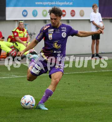 Fussball. Bundesliga. Austria Klagenfurt gegen Rapid Wien. Simon Straudi (Klagenfurt).  Klagenfurt, 31.7.2022.
Foto: Kuess
---
pressefotos, pressefotografie, kuess, qs, qspictures, sport, bild, bilder, bilddatenbank