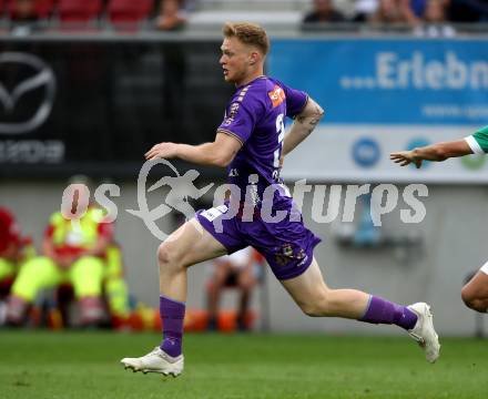 Fussball. Bundesliga. Austria Klagenfurt gegen Rapid Wien. Jonas Arweiler (Klagenfurt).  Klagenfurt, 31.7.2022.
Foto: Kuess
---
pressefotos, pressefotografie, kuess, qs, qspictures, sport, bild, bilder, bilddatenbank