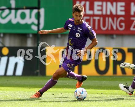 Fussball. Bundesliga. Austria Klagenfurt gegen Rapid Wien. Thorsten Mahrer (Klagenfurt).  Klagenfurt, 31.7.2022.
Foto: Kuess
---
pressefotos, pressefotografie, kuess, qs, qspictures, sport, bild, bilder, bilddatenbank