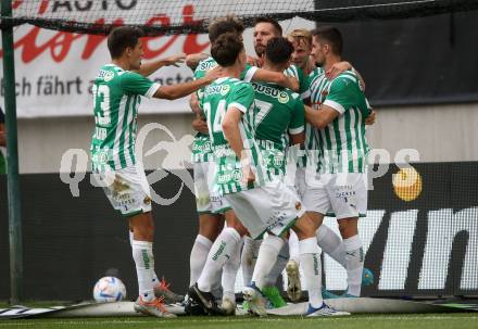 Fussball. Bundesliga. Austria Klagenfurt gegen Rapid Wien. Torjubel (Rapid).  Klagenfurt, 31.7.2022.
Foto: Kuess
---
pressefotos, pressefotografie, kuess, qs, qspictures, sport, bild, bilder, bilddatenbank