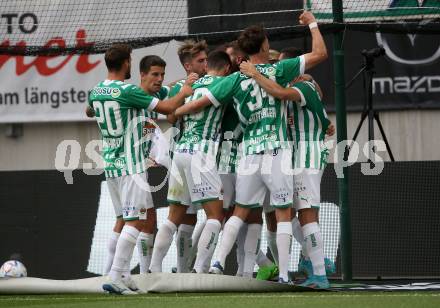 Fussball. Bundesliga. Austria Klagenfurt gegen Rapid Wien. Torjubel (Rapid).  Klagenfurt, 31.7.2022.
Foto: Kuess
---
pressefotos, pressefotografie, kuess, qs, qspictures, sport, bild, bilder, bilddatenbank