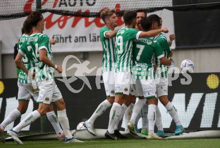 Fussball. Bundesliga. Austria Klagenfurt gegen Rapid Wien. Torjubel (Rapid).  Klagenfurt, 31.7.2022.
Foto: Kuess
---
pressefotos, pressefotografie, kuess, qs, qspictures, sport, bild, bilder, bilddatenbank