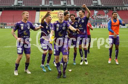 Fussball Bundesliga.  SK Austria Klagenfurt gegen SV Guntamatic Ried.  Jubel Austria. Klagenfurt, am 13.8.2022. 
Foto: Kuess

---
pressefotos, pressefotografie, kuess, qs, qspictures, sport, bild, bilder, bilddatenbank