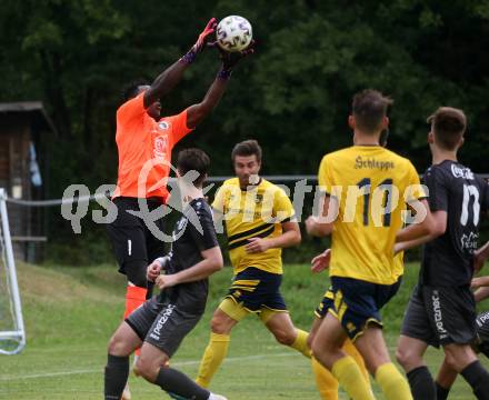 Fussball 1. KLasse. DSG Ferlach gegen St. Margareten im Rosental.    Theo Fodjo Lali  (St. Margareten). Ferlach, am 23.7.2022.
Foto: Kuess
---
pressefotos, pressefotografie, kuess, qs, qspictures, sport, bild, bilder, bilddatenbank