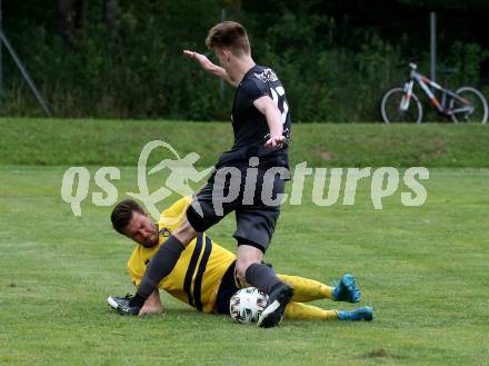 Fussball 1. KLasse. DSG Ferlach gegen St. Margareten im Rosental.    Rok Elsner (Ferlach),  Tilen Kralj  (St. Margareten). Ferlach, am 23.7.2022.
Foto: Kuess
---
pressefotos, pressefotografie, kuess, qs, qspictures, sport, bild, bilder, bilddatenbank