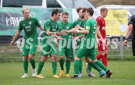 Fussball Kaerntner Liga. Landskron gegen ATSV Wolfsberg.  Torjubel (Landskron).  Landskron,  20.8.2022.
Foto: Kuess
---
pressefotos, pressefotografie, kuess, qs, qspictures, sport, bild, bilder, bilddatenbank