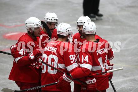 Eishockey. Teststpiel. KAC gegen Fehervar.  Jubel (KAC). Maribor, 19.8.2022.
Foto: Kuess
---
pressefotos, pressefotografie, kuess, qs, qspictures, sport, bild, bilder, bilddatenbank