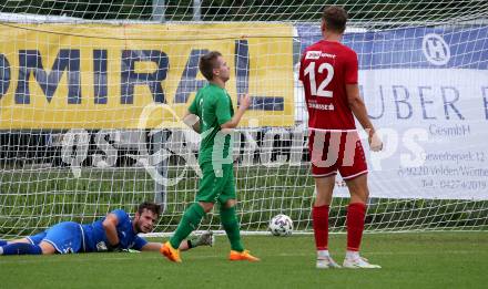 Fussball Kaerntner Liga. Landskron gegen ATSV Wolfsberg.  Torjubel Markus Ulbing (Landskron).  Landskron,  20.8.2022.
Foto: Kuess
---
pressefotos, pressefotografie, kuess, qs, qspictures, sport, bild, bilder, bilddatenbank