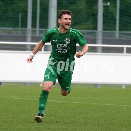 Fussball Kaerntner Liga. Landskron gegen ATSV Wolfsberg.  Torjubel Julian Brandstaetter   (Landskron),  Landskron,  20.8.2022.
Foto: Kuess
---
pressefotos, pressefotografie, kuess, qs, qspictures, sport, bild, bilder, bilddatenbank