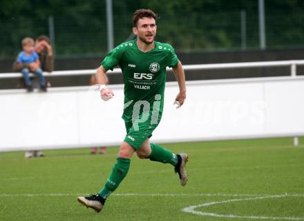 Fussball Kaerntner Liga. Landskron gegen ATSV Wolfsberg.  Torjubel Julian Brandstaetter   (Landskron),  Landskron,  20.8.2022.
Foto: Kuess
---
pressefotos, pressefotografie, kuess, qs, qspictures, sport, bild, bilder, bilddatenbank