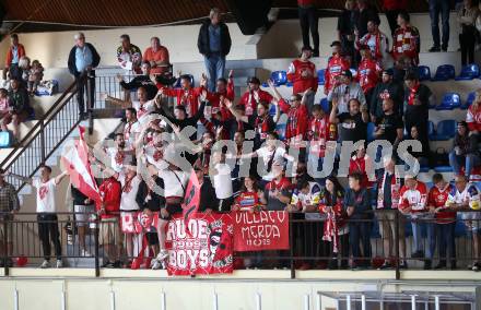 Eishockey. Teststpiel. KAC gegen EC Bad Nauheim.    Fans (KAC). Bled 21.8.2022.
Foto: Kuess
---
pressefotos, pressefotografie, kuess, qs, qspictures, sport, bild, bilder, bilddatenbank