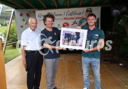 Klettern, Bouldern. Empfang Europameister Nicolai Uznik.  Thomas Partl, Nicolai Uznik. St. Johann,  21.8.2022.
Foto: Kuess
---
pressefotos, pressefotografie, kuess, qs, qspictures, sport, bild, bilder, bilddatenbank