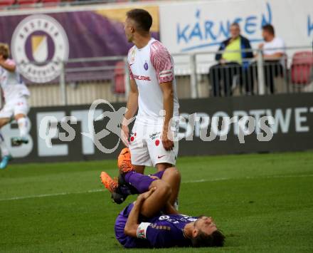 Fussball Bundesliga.  SK Austria Klagenfurt gegen FK Austria Wien.   Thorsten Mahrer (Klagenfurt). Klagenfurt, am 28.8.2022. 
Foto: Kuess

---
pressefotos, pressefotografie, kuess, qs, qspictures, sport, bild, bilder, bilddatenbank