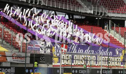 Fussball Bundesliga.  SK Austria Klagenfurt gegen FK Austria Wien.  Fans. Klagenfurt, am 28.8.2022. 
Foto: Kuess

---
pressefotos, pressefotografie, kuess, qs, qspictures, sport, bild, bilder, bilddatenbank