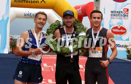 Kaernten laeuft. Viertelmarathon.  Artur Beimler, Markus Hartinger, Albert Kokaly. Klagenfurt, am 28.8.2022.
Foto: Kuess
---
pressefotos, pressefotografie, kuess, qs, qspictures, sport, bild, bilder, bilddatenbank
