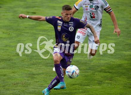 Fussball Bundesliga.  WAC gegen SK Austria Klagenfurt. Florian Rieder  (Klagenfurt). Wolfsberg, am 4.9..2022. 
Foto: Kuess

---
pressefotos, pressefotografie, kuess, qs, qspictures, sport, bild, bilder, bilddatenbank