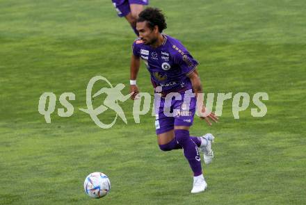 Fussball Bundesliga.  WAC gegen SK Austria Klagenfurt.  Maximiliano Moreira Romero  (Klagenfurt). Wolfsberg, am 4.9..2022. 
Foto: Kuess

---
pressefotos, pressefotografie, kuess, qs, qspictures, sport, bild, bilder, bilddatenbank