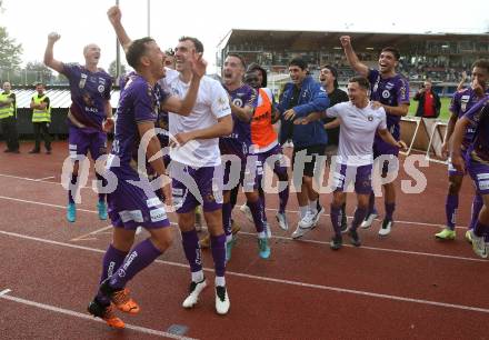 Fussball Bundesliga.  WAC gegen SK Austria Klagenfurt. Jubel Austria  (Klagenfurt). Wolfsberg, am 4.9..2022. 
Foto: Kuess

---
pressefotos, pressefotografie, kuess, qs, qspictures, sport, bild, bilder, bilddatenbank