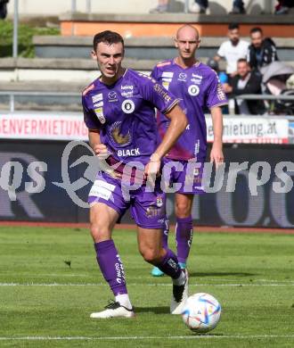 Fussball Bundesliga.  WAC gegen SK Austria Klagenfurt. Andrew Irving (Klagenfurt). Wolfsberg, am 4.9..2022. 
Foto: Kuess

---
pressefotos, pressefotografie, kuess, qs, qspictures, sport, bild, bilder, bilddatenbank