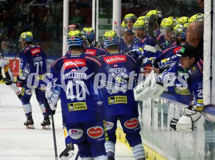 EBEL. Eishockey Bundesliga. VSV gegen BEMER Pioneers Vorarlberg.  Torjubel  (VSV). Villach, am 22.92022.
Foto: Kuess
www.qspictures.net
---
pressefotos, pressefotografie, kuess, qs, qspictures, sport, bild, bilder, bilddatenbank