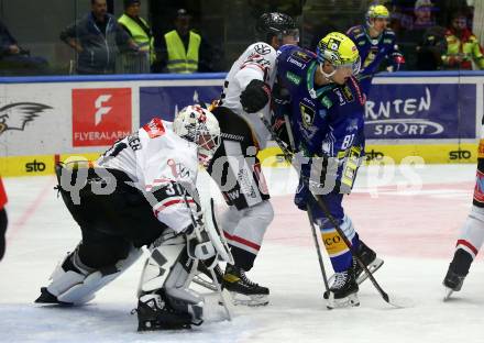 EBEL. Eishockey Bundesliga. VSV gegen BEMER Pioneers Vorarlberg.  Marco Richter, (VSV),   David Madlener, Layne Viveiros  (Vorarlberg). Villach, am 22.92022.
Foto: Kuess
www.qspictures.net
---
pressefotos, pressefotografie, kuess, qs, qspictures, sport, bild, bilder, bilddatenbank