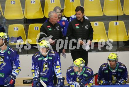 EBEL. Eishockey Bundesliga. VSV gegen BEMER Pioneers Vorarlberg.  Trainer Rob Daum, Co-Trainer Marcel Rodman (VSV). Villach, am 22.92022.
Foto: Kuess
www.qspictures.net
---
pressefotos, pressefotografie, kuess, qs, qspictures, sport, bild, bilder, bilddatenbank