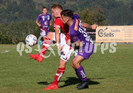 Fussball Testspiel. SK Austria Klagenfurt gegen GAK.  Till Sebastian Schumacher
 (Klagenfurt),  Markus Rusek (Graz). St. Michael im Lavanttal, am 23.9.2022.
Foto: Kuess
---
pressefotos, pressefotografie, kuess, qs, qspictures, sport, bild, bilder, bilddatenbank