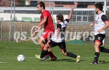 Fussball. 1. KLasse D. Sittersdorf gegen Rueckersdorf.   Mario Kaiser (Sittersdorf),  David Writzl  (Rueckersdorf).  Sittersdorf, am 2.10.2022. 
Foto: Kuess
---
pressefotos, pressefotografie, kuess, qs, qspictures, sport, bild, bilder, bilddatenbank