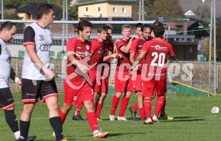 Fussball. 1. KLasse D. Sittersdorf gegen Rueckersdorf.  Torjubel David Writzl  (Rueckersdorf).  Sittersdorf, am 2.10.2022. 
Foto: Kuess
---
pressefotos, pressefotografie, kuess, qs, qspictures, sport, bild, bilder, bilddatenbank