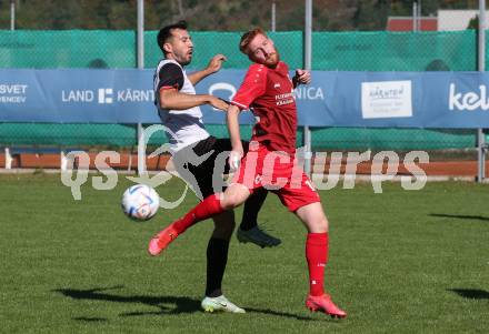 Fussball. 1. KLasse D. Sittersdorf gegen Rueckersdorf.   Bojan Canacevic (Sittersdorf),   Christian Krasnik (Rueckersdorf).  Sittersdorf, am 2.10.2022. 
Foto: Kuess
---
pressefotos, pressefotografie, kuess, qs, qspictures, sport, bild, bilder, bilddatenbank