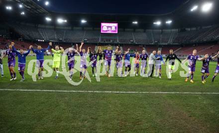 Fussball Bundesliga. SK Austria Klagenfurt gegen SC Austria Lustenau.  Jubel (Klagenfurt). Klagenfurt, am 8.10.2022.
Foto: Kuess
---
pressefotos, pressefotografie, kuess, qs, qspictures, sport, bild, bilder, bilddatenbank