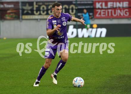 Fussball Bundesliga. SK Austria Klagenfurt gegen SC Austria Lustenau.  Andrew Irving (Klagenfurt). Klagenfurt, am 8.10.2022.
Foto: Kuess
---
pressefotos, pressefotografie, kuess, qs, qspictures, sport, bild, bilder, bilddatenbank