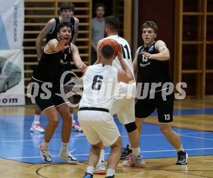 Basketball 2. Liga 2022/2023. Grunddurchgang 1. Runde.  KOS Celovec gegen  RAIDERS Tirol.   Grega Sajevic (KOS),  Sven Bijelonjic; Leart Perani (Tirol). Klagenfurt, am 8.10.2022.
Foto: Kuess
www.qspictures.net
---
pressefotos, pressefotografie, kuess, qs, qspictures, sport, bild, bilder, bilddatenbank