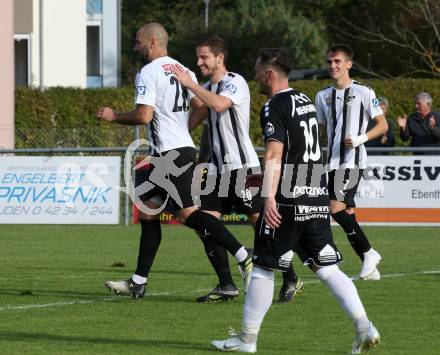 Fussball. Kaerntner Liga.  Bleiburg gegen ASK.  Torjubel   (Bleiburg).  Bleiburg,  am 2.10.2022.
Foto: Kuess
---
pressefotos, pressefotografie, kuess, qs, qspictures, sport, bild, bilder, bilddatenbank