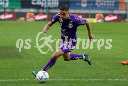 Fussball Bundesliga. SK Austria Klagenfurt gegen SC Austria Lustenau.  Sinan Karweina (Klagenfurt). Klagenfurt, am 8.10.2022.
Foto: Kuess
---
pressefotos, pressefotografie, kuess, qs, qspictures, sport, bild, bilder, bilddatenbank