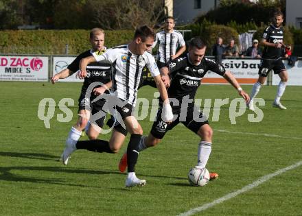 Fussball. Kaerntner Liga.  Bleiburg gegen ASK.    Mathias Robert Knauder (Bleiburg),  Pascal Fabian Lorenz  (ASK).  Bleiburg,  am 8.10.2022. 
Foto: Kuess
---
pressefotos, pressefotografie, kuess, qs, qspictures, sport, bild, bilder, bilddatenbank