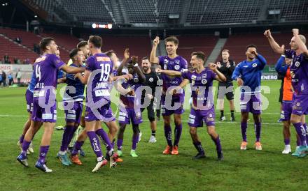 Fussball Bundesliga. SK Austria Klagenfurt gegen SC Austria Lustenau.  Jubel (Klagenfurt). Klagenfurt, am 8.10.2022.
Foto: Kuess
---
pressefotos, pressefotografie, kuess, qs, qspictures, sport, bild, bilder, bilddatenbank