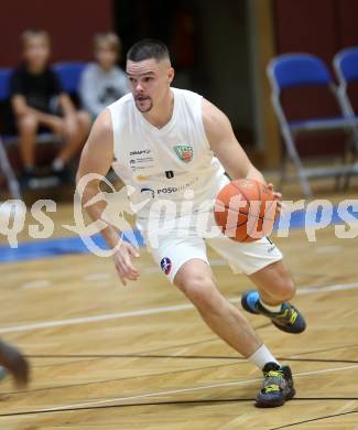 Basketball 2. Liga 2022/2023. Grunddurchgang 1. Runde.  KOS Celovec gegen  RAIDERS Tirol.   Grega Sajevic (KOS). Klagenfurt, am 8.10.2022.
Foto: Kuess
www.qspictures.net
---
pressefotos, pressefotografie, kuess, qs, qspictures, sport, bild, bilder, bilddatenbank