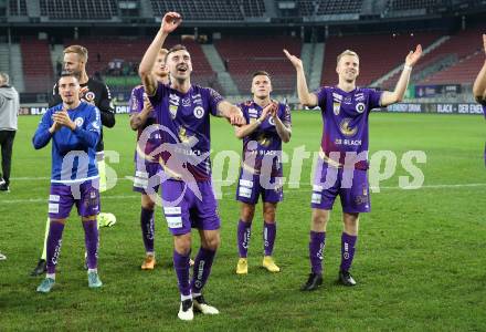 Fussball Bundesliga. SK Austria Klagenfurt gegen SC Austria Lustenau.  Jubel (Klagenfurt). Klagenfurt, am 8.10.2022.
Foto: Kuess
---
pressefotos, pressefotografie, kuess, qs, qspictures, sport, bild, bilder, bilddatenbank