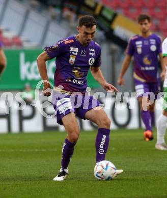 Fussball Bundesliga. SK Austria Klagenfurt gegen SC Austria Lustenau. Andrew Irving  (Klagenfurt). Klagenfurt, am 8.10.2022.
Foto: Kuess
---
pressefotos, pressefotografie, kuess, qs, qspictures, sport, bild, bilder, bilddatenbank