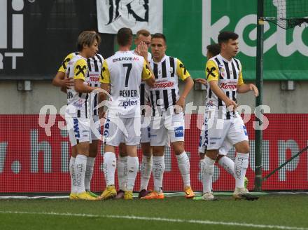 Fussball Bundesliga. SK Austria Klagenfurt gegen LASK  Torjubel  (LASK). Klagenfurt, am 15.10.2022.
Foto: Kuess
---
pressefotos, pressefotografie, kuess, qs, qspictures, sport, bild, bilder, bilddatenbank