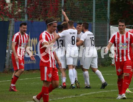 Fussball. Kaerntner Liga.  KAC gegen Atus Ferlach.  Torjubel  Dejan Kern (Ferlach).  Klagenfurt,  am 15.10.2022. 
Foto: Kuess
---
pressefotos, pressefotografie, kuess, qs, qspictures, sport, bild, bilder, bilddatenbank