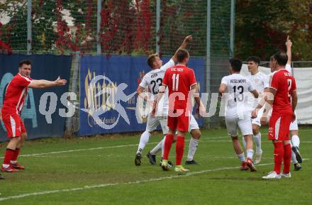 Fussball. Kaerntner Liga.  KAC gegen Atus Ferlach.  Torjubel  Dejan Kern (Ferlach).  Klagenfurt,  am 15.10.2022. 
Foto: Kuess
---
pressefotos, pressefotografie, kuess, qs, qspictures, sport, bild, bilder, bilddatenbank