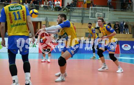 Volleyball. CEV Cup. SK Zadruga Aich/Dob gegen Calcit Kamnik. Redi Bakiri  (Aich/Dob). Bleiburg, am 19.10.2022.
Foto: Kuess
---
pressefotos, pressefotografie, kuess, qs, qspictures, sport, bild, bilder, bilddatenbank