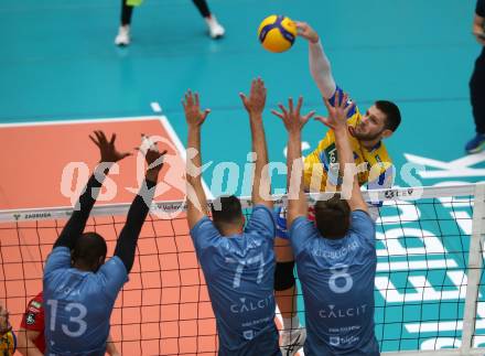 Volleyball. CEV Cup. SK Zadruga Aich/Dob gegen Calcit Kamnik.  Redi Bakiri (Aich/Dob). Bleiburg, am 19.10.2022.
Foto: Kuess
---
pressefotos, pressefotografie, kuess, qs, qspictures, sport, bild, bilder, bilddatenbank