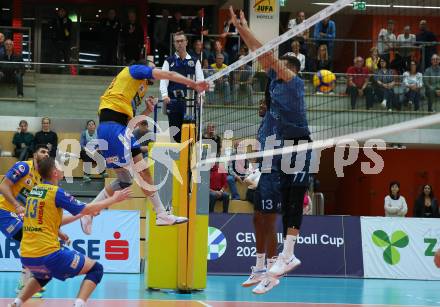 Volleyball. CEV Cup. SK Zadruga Aich/Dob gegen Calcit Kamnik.  Filip Madjunkov (Aich/Dob). Bleiburg, am 19.10.2022.
Foto: Kuess
---
pressefotos, pressefotografie, kuess, qs, qspictures, sport, bild, bilder, bilddatenbank