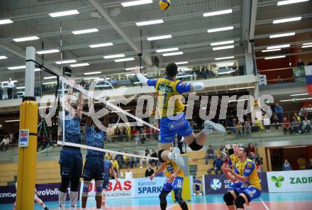 Volleyball. CEV Cup. SK Zadruga Aich/Dob gegen Calcit Kamnik.  Redi Bakiri (Aich/Dob). Bleiburg, am 19.10.2022.
Foto: Kuess
---
pressefotos, pressefotografie, kuess, qs, qspictures, sport, bild, bilder, bilddatenbank