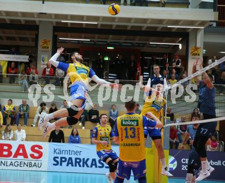 Volleyball. CEV Cup. SK Zadruga Aich/Dob gegen Calcit Kamnik.  Redi Bakiri (Aich/Dob). Bleiburg, am 19.10.2022.
Foto: Kuess
---
pressefotos, pressefotografie, kuess, qs, qspictures, sport, bild, bilder, bilddatenbank