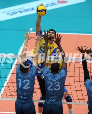 Volleyball. CEV Cup. SK Zadruga Aich/Dob gegen Calcit Kamnik.  Anastasios Aspiotis (Aich/Dob). Bleiburg, am 19.10.2022.
Foto: Kuess
---
pressefotos, pressefotografie, kuess, qs, qspictures, sport, bild, bilder, bilddatenbank